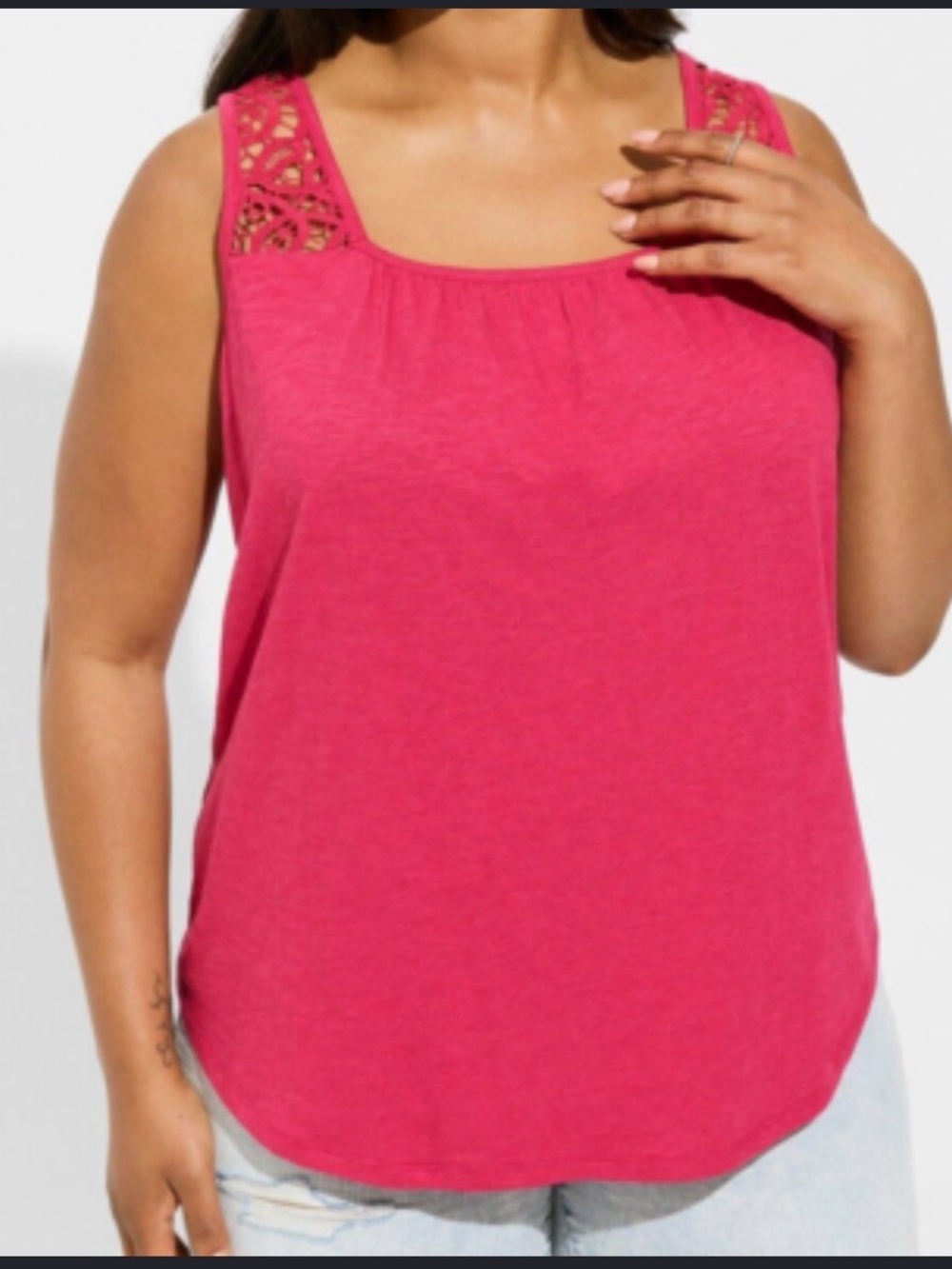 NWT torrid 00 M/L hot pink knit shirt 1821